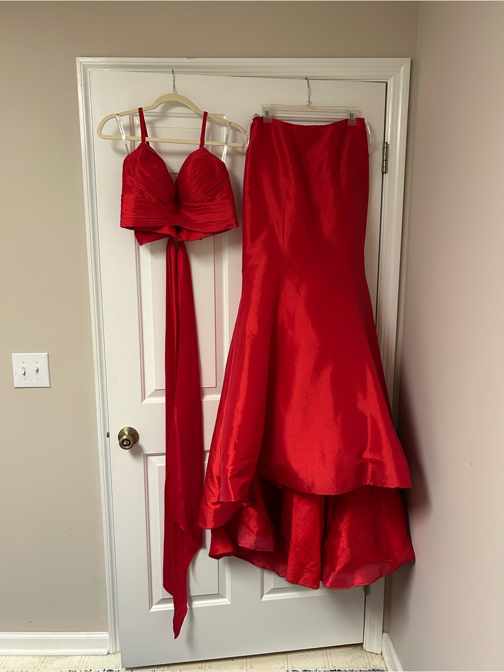 Red Two Piece Sherri Hill Style #52006 Formal Dress